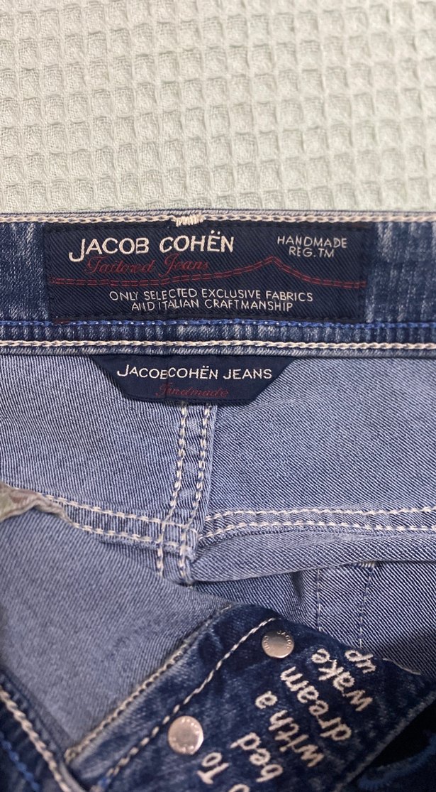 Jacob Cohen Lacivert Baskılı Erkek Kot Pantolon - Görsel 2