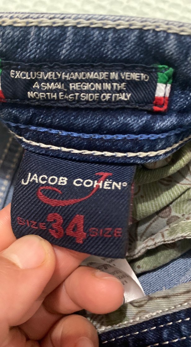 Jacob Cohen Lacivert Baskılı Erkek Kot Pantolon - Görsel 3