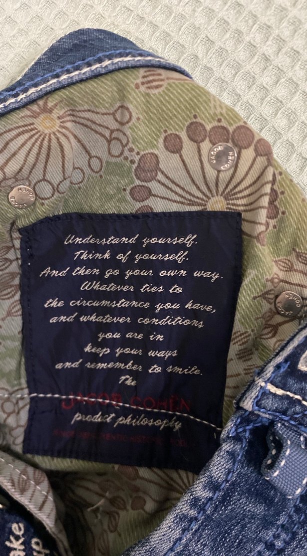 Jacob Cohen Lacivert Baskılı Erkek Kot Pantolon - Görsel 5