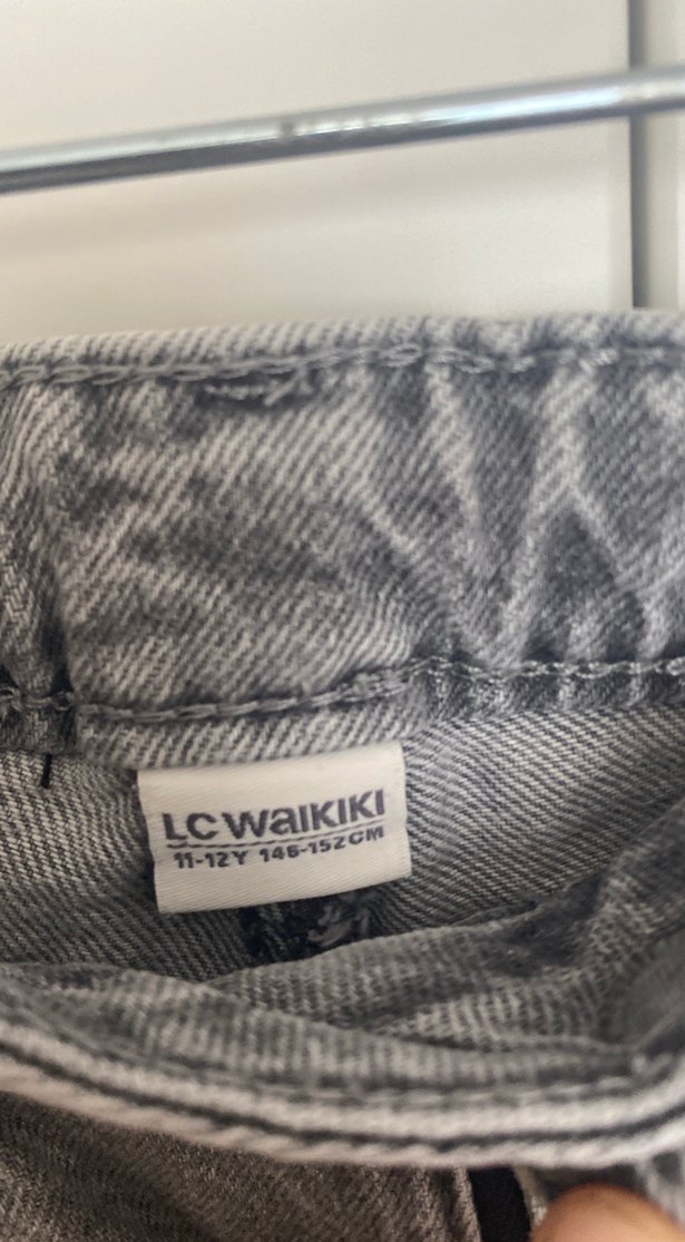 Gri kız çocuk  kot pantolon - Görsel 3