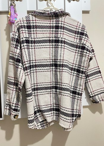 Düğmeli Ekose Desenli Uzun Kollu Kadın Gömlek - Görsel 4