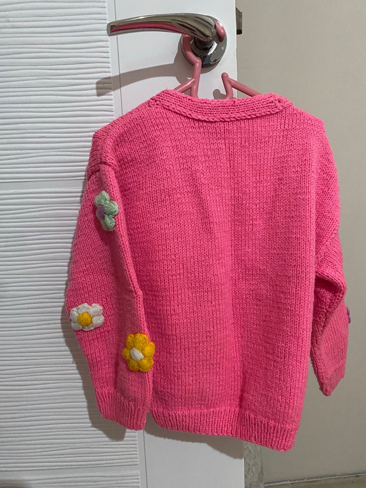 Pembe Zincir Detaylı Kız Bolero - Görsel 4