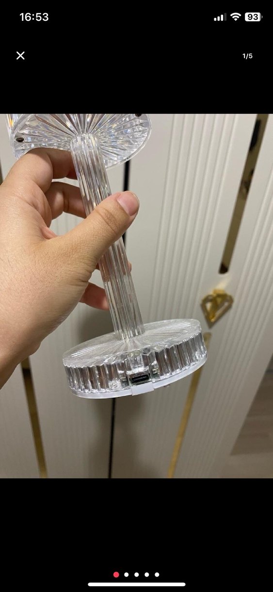 Beyaz Kristal Görünümlü Masa Lambası - Görsel 5