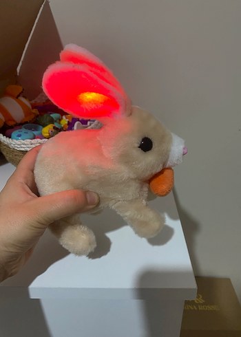 Pastel Bej Tavşan Peluş Oyuncak - Görsel 4