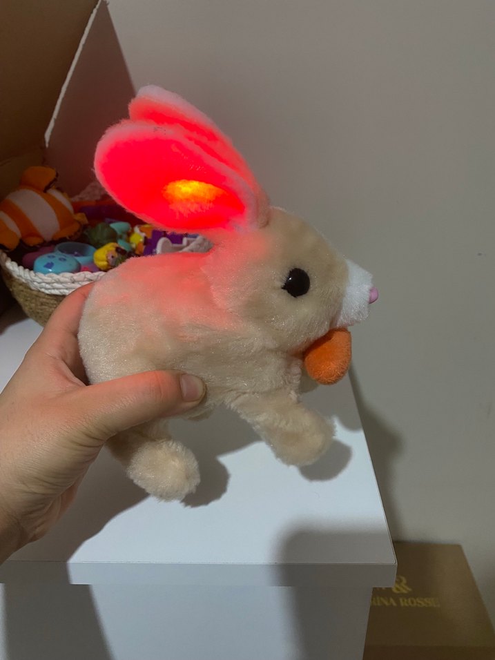 Pastel Bej Tavşan Peluş Oyuncak - Görsel 4