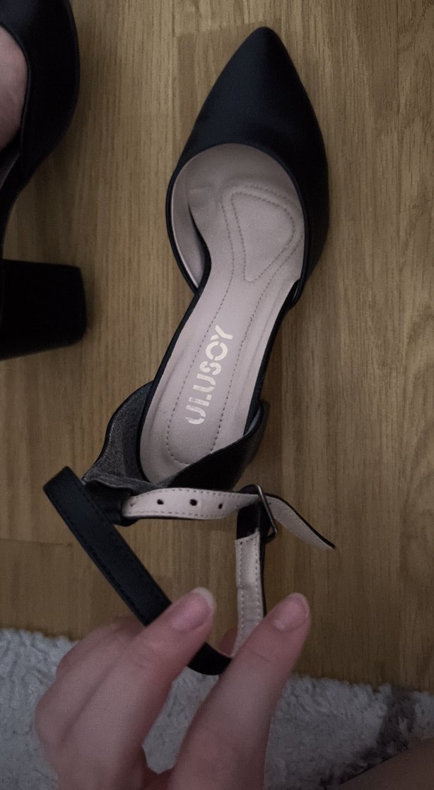 Kadın Siyah Tokalı Kalın Topuklu Platform Ayakkabı - Görsel 4