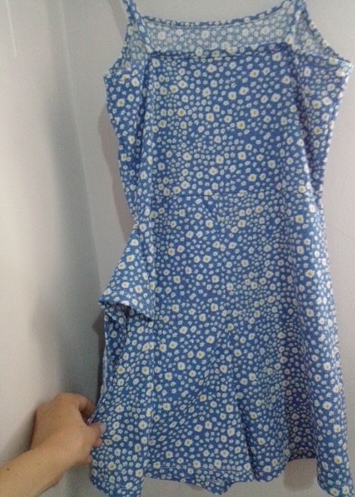 Bağlama detaylı şort elbise - Görsel 3