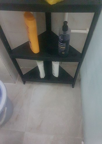 ucKatlı Siyah Köşe Rafı - Görsel 2