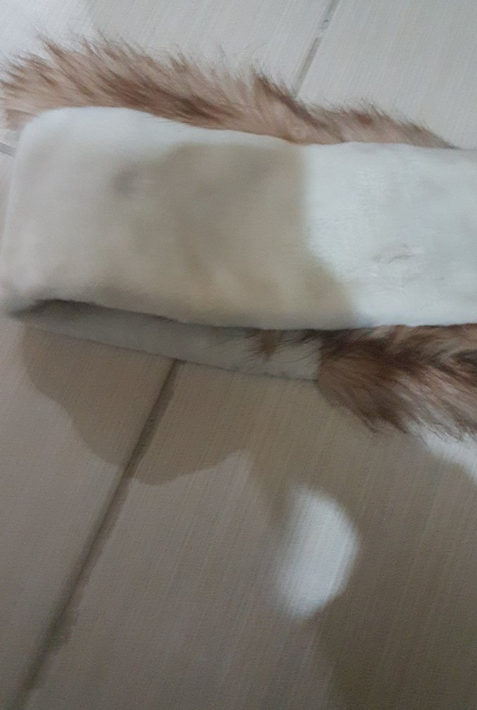 Kahverengi Leopar Desenli Uzun Kadın Kürk Şal - Görsel 5