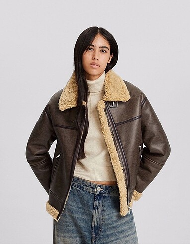 bershka kürklü mont