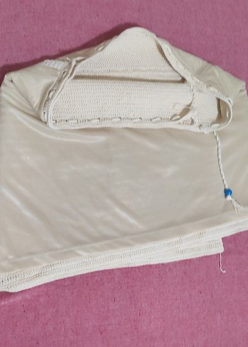 Beyaz Örgü Mini Hamile Eteği - Görsel 4