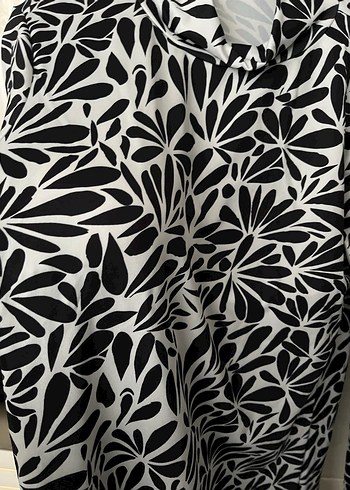 Siyah-Beyaz Desenli haşemaTunik - Görsel 2