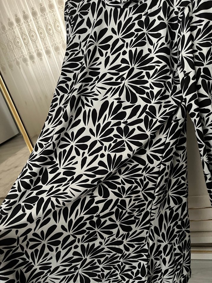 Siyah-Beyaz Desenli haşemaTunik - Görsel 3