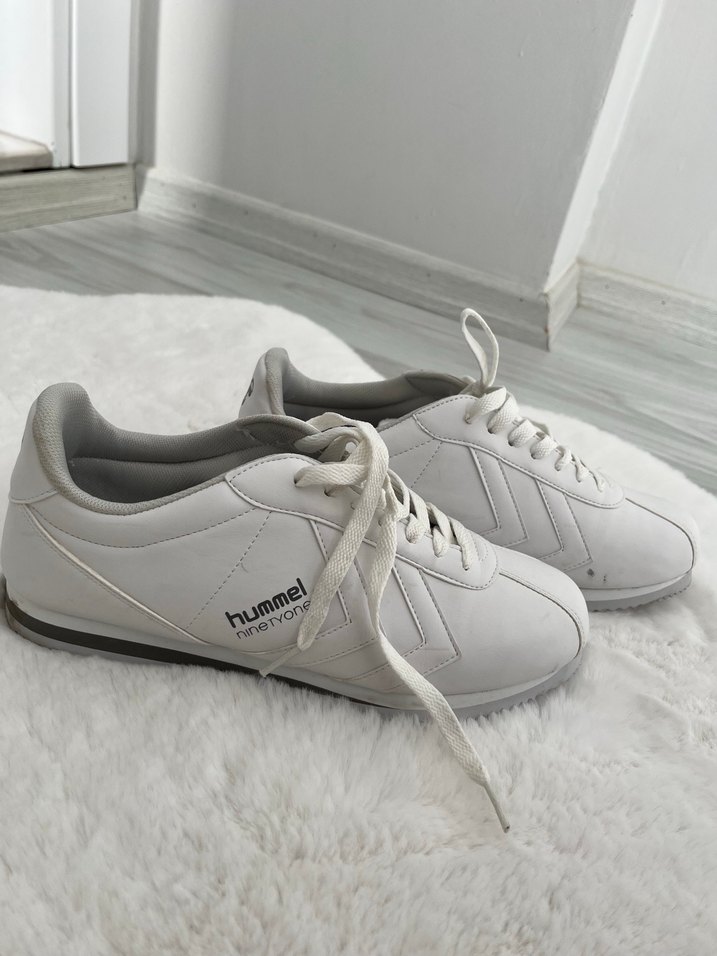 Gri Detaylı Beyaz erkek Sneaker - Görsel 4