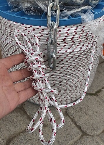 10 Metre -Parlak Örgülü Halat - Bayrak Ipi Yüksek Kalite