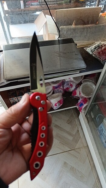 Çakı bıçak otomatik katlanır büyük  Büyük boy düğmeli açılır ka
