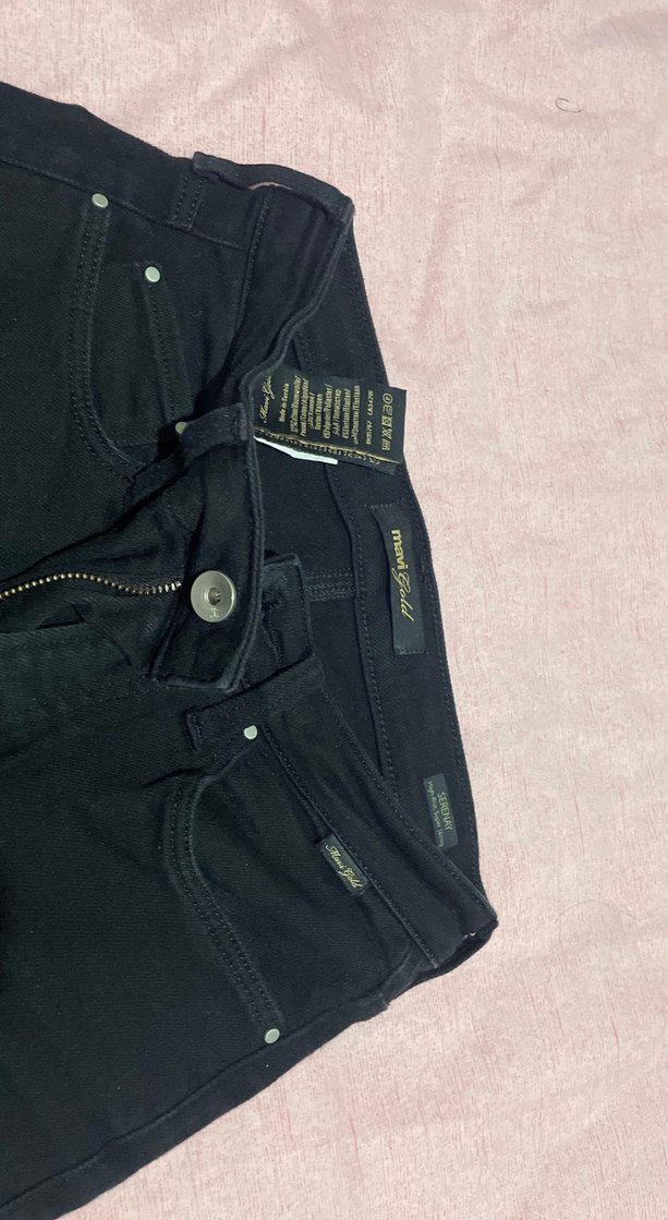 Siyah Kadın Normal Boy Denim Pantolon - Görsel 3