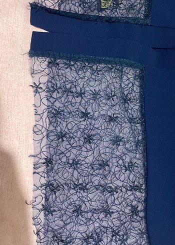 Nakışlı Lacivert Uzun Kollu Kadın Tunik - Görsel 4