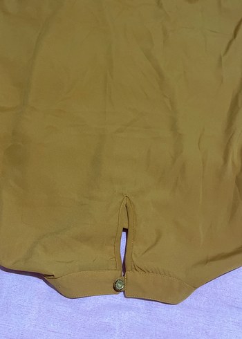 Düğmeli Uzun Sarı Tunik - Görsel 6