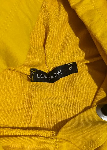 Sarı Kapüşonlu Uzun Kollu Sweatshirt - Görsel 3