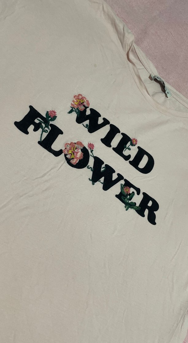 Kız Çocuk Beyaz Pamuklu Renkli Baskılı Tişört - Görsel 2