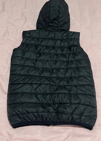 Çocuk Siyah Kapüşonlu Fermuarlı Yelek - Görsel 2