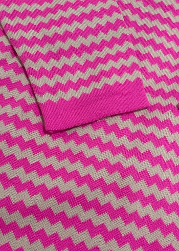 Pembe Uzun Kollu Kadın Triko Kazak - Görsel 2