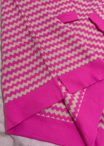 Pembe Uzun Kollu Kadın Triko Kazak - Görsel 4