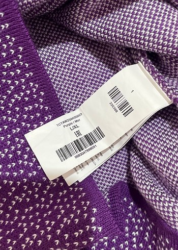 Mor Uzun Kollu Triko Kadın Kazak - Görsel 5