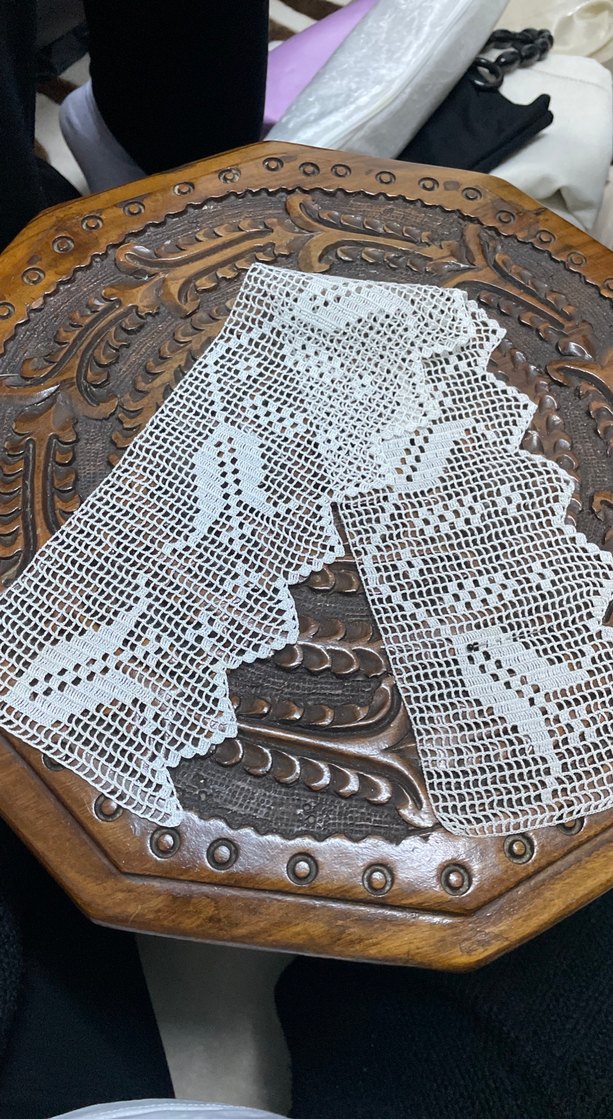 El İşi Beyaz Dantel Kenarlık - Görsel 2