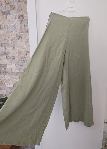 Mint yeşili bol paca pantolon 