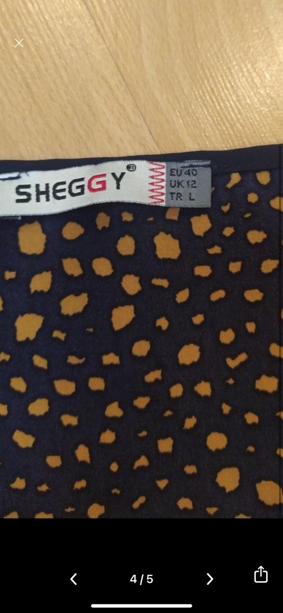 Düğmeli Uzun Kollu Desenli Kadın Bluz - Görsel 5