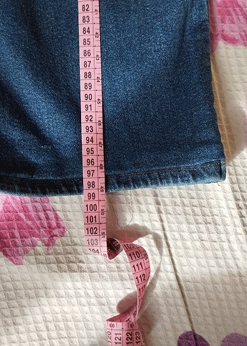 33 Beden lacivert Renk Yüksel Bel Bol Paça Likralı Kadın Kot Pantolon