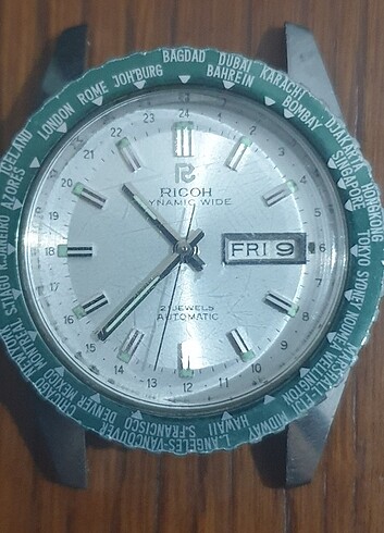 Seiko Orijinal Ricoh Dynamic Wide World Time Vintage Kol Saati