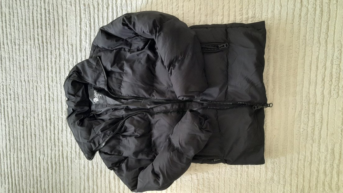 Siyah Fermuarlı Kadın Kışlık Mont - Görsel 2