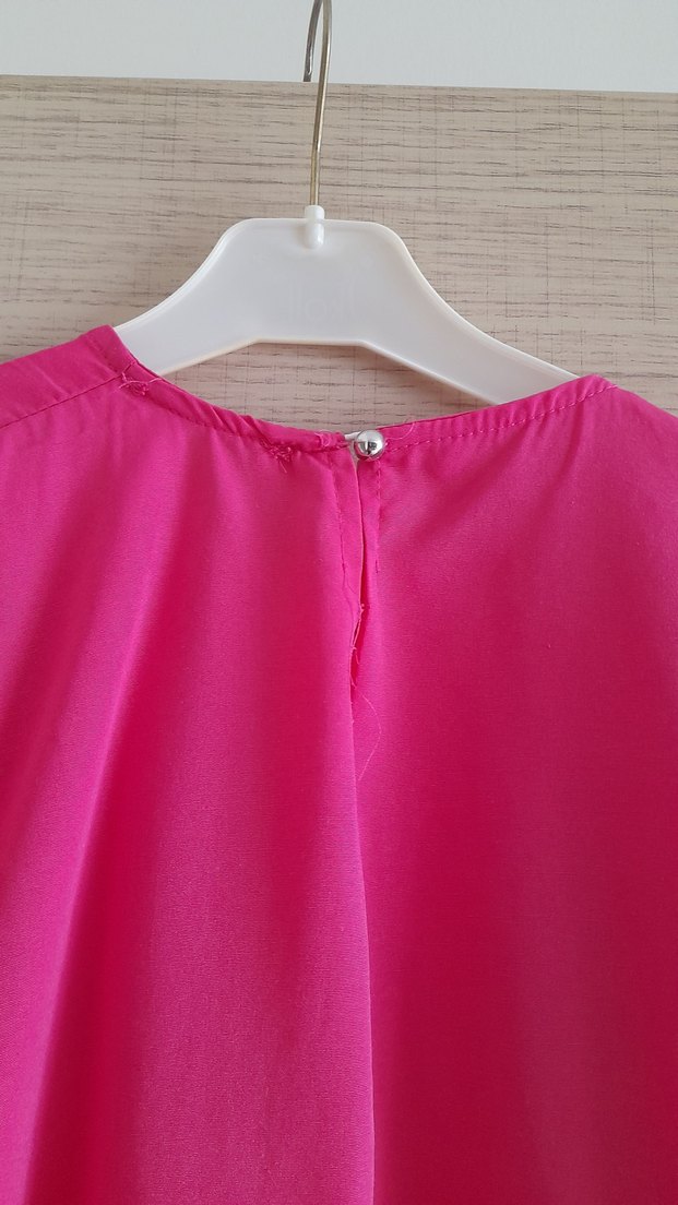 Pembe Nakışlı Uzun Bohem Elbise - Görsel 4