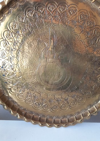 1884 damgalı ful işlemeli prinç tepsi - Görsel 6