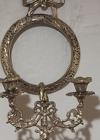 iran isfahan işi aynalı prinç çiftli şamdan - Görsel 3