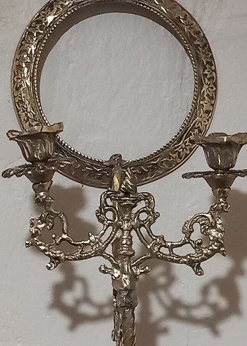 iran isfahan işi aynalı prinç çiftli şamdan - Görsel 2