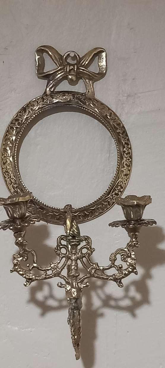 iran isfahan işi aynalı prinç çiftli şamdan - Görsel 3