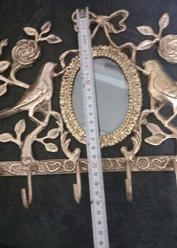 iran isfahan işi aynalı kuşlu prinç askılık - Görsel 5