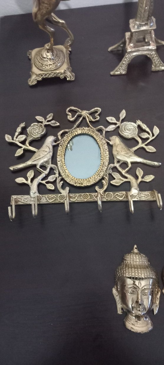 iran isfahan işi aynalı kuşlu prinç askılık - Görsel 3