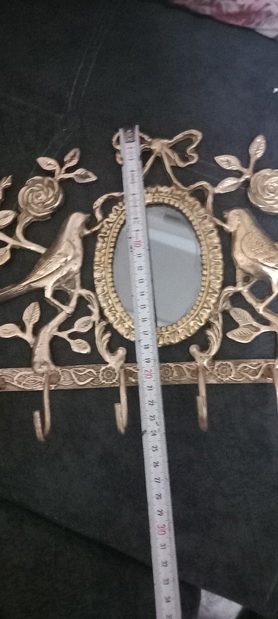 iran isfahan işi aynalı kuşlu prinç askılık - Görsel 5