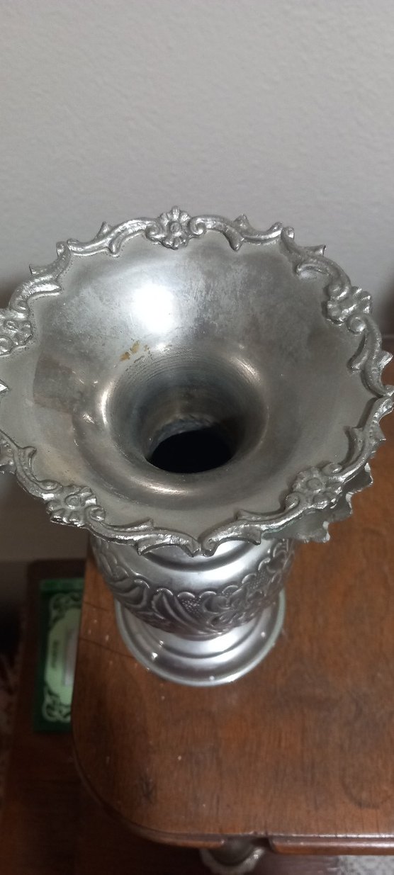 yoğun gümüş kaplı prinç vazo ve 5 ad telkari çicek - Görsel 4