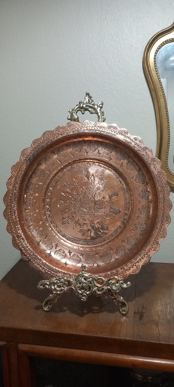 prinç tabak ve resim standı. 43 cm - Görsel 5