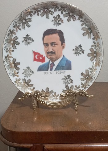 iran isfahan işi prinç resim ve tabak standı - Görsel 3