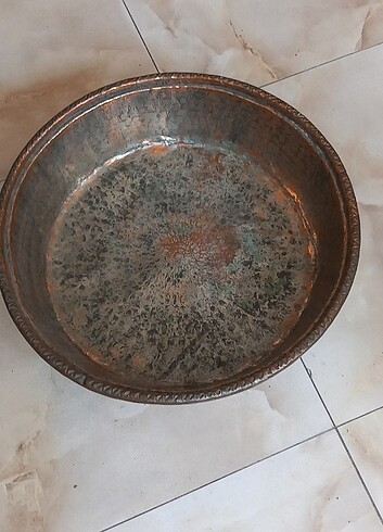 İran işi çekiç dövme bakır leğen