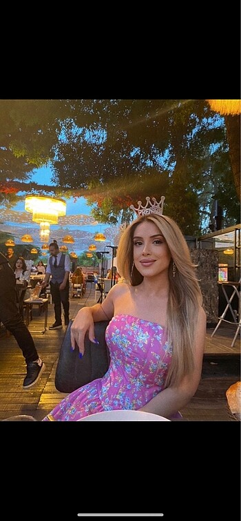 Quzu Balon etek mini korseli elbise çiçekli