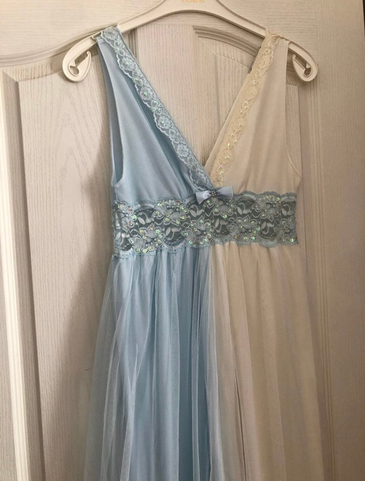 Bohem Uzun Hamile Eteği, Mavi Pastel - Görsel 2