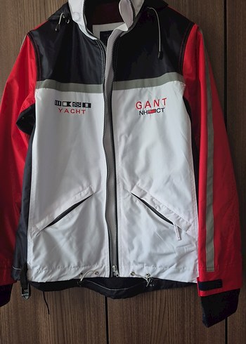 GANT Erkek Kırmızı Gri Sırtı Baskılı yatchıng rüzgarlık ceket